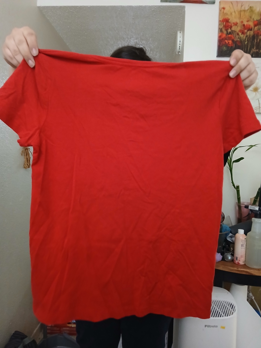 Time and Tru Red Short Sleeve Crew Neck Tee